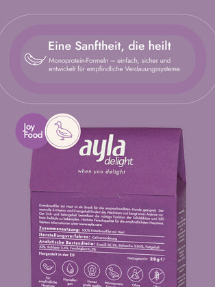 Entenbrustfilet mit Haut für Hunde