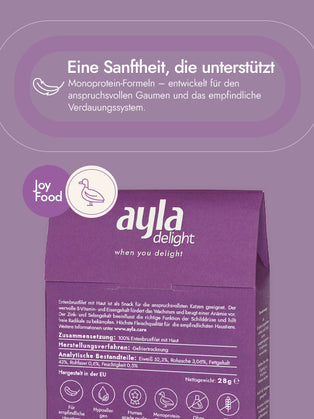 Entenbrustfilet mit Haut für Katzen